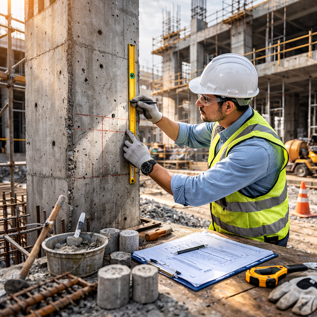 Quality inspection at construction site