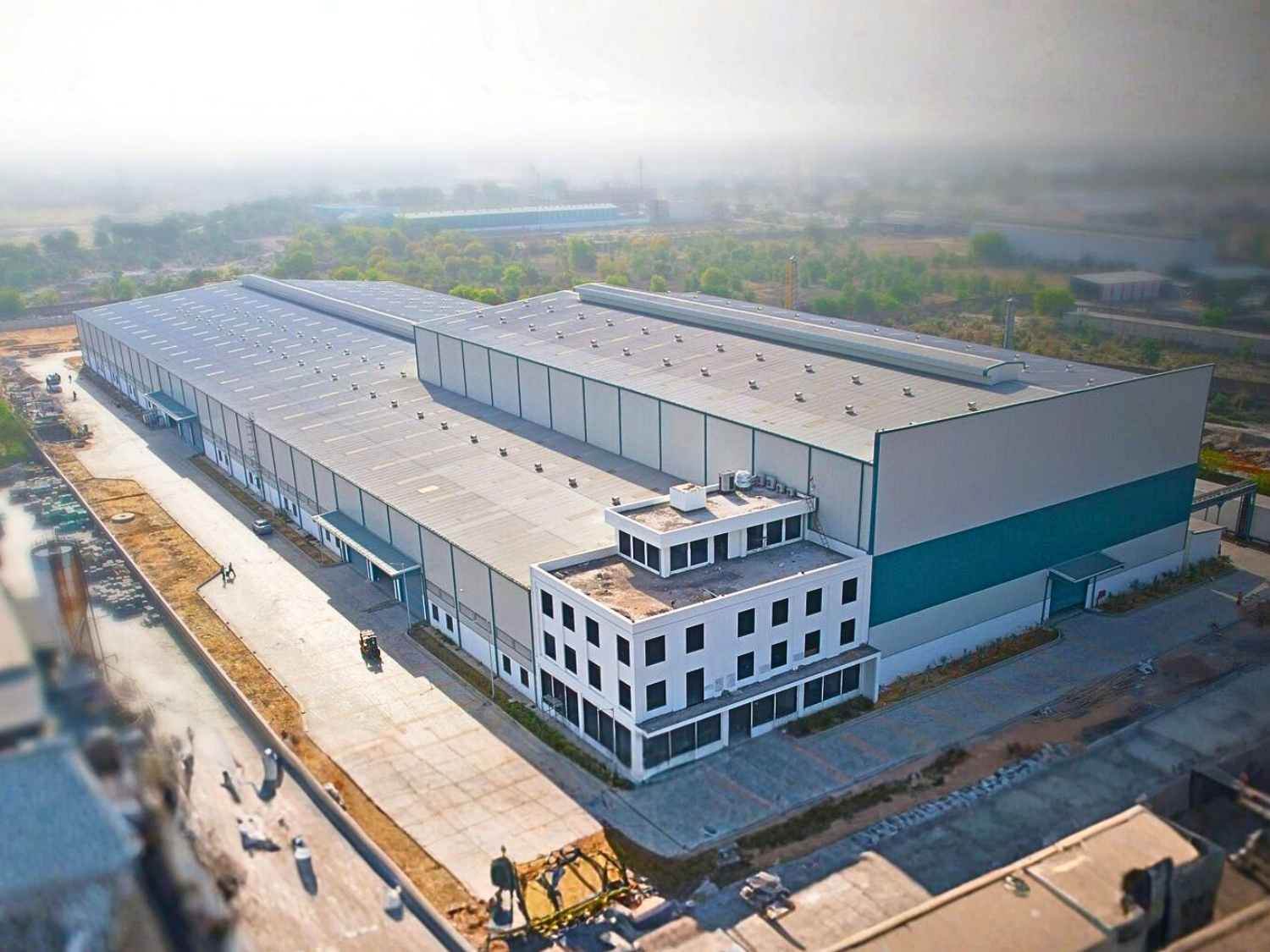 Industrial manufacturing facility construction on Jaipur Ajmer Highway